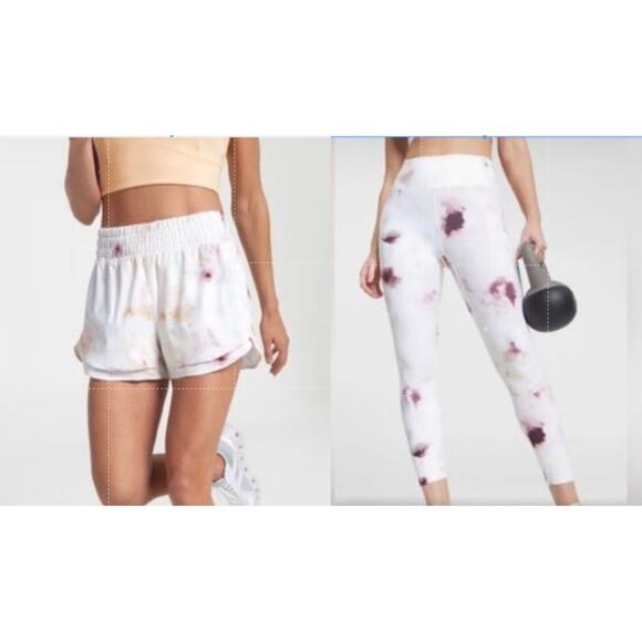 CALIA by Carrie Underwood Pants - Calia Tie Dye Leggings & Running Shorts Activewear Set Women Size XL